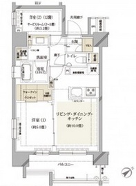 リストレジデンス築地 2階 間取り図