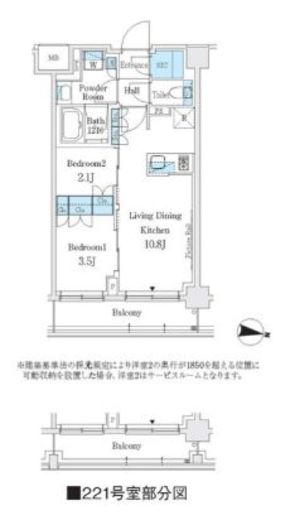 J.GRAN Court 品川西大井WEST 221 間取り図