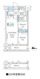 J.GRAN Court 品川西大井WEST 224 間取り図