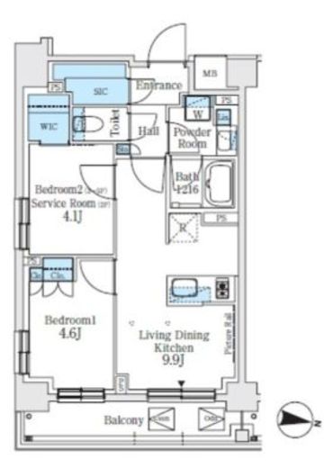 J.GRAN Court 品川西大井WEST 503 間取り図