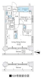 J.GRAN Court 品川西大井WEST 101 間取り図
