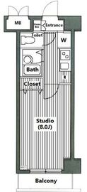 グランド・ガーラ日本橋茅場町 8階 間取り図