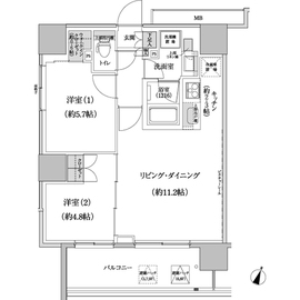 パークハビオ渋谷本町レジデンス 622 間取り図