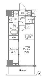 ARKMARK水天宮前Ⅱ (アークマーク水天宮前2) 305 間取り図