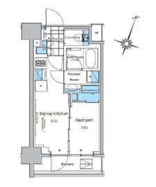 ルフォンプログレ神田プレミア 604 間取り図