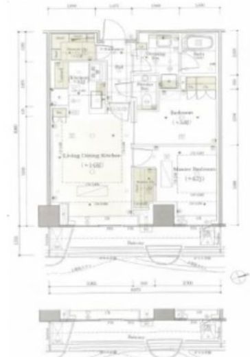 パークコート神宮北参道ザタワー 19階 間取り図