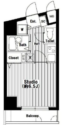 グランド・ガーラ渋谷 13階 間取り図