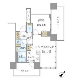 ブリリアタワー浜離宮 4階 間取り図