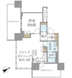ブリリアタワー浜離宮 15階 間取り図