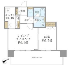 ブリリアタワー浜離宮 18階 間取り図