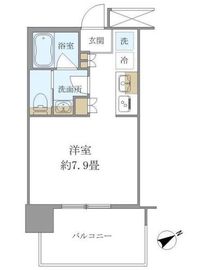 ブリリアタワー浜離宮 9階 間取り図