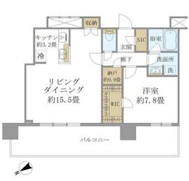 ブリリアタワー浜離宮 18階 間取り図