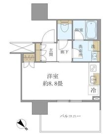 ブリリアタワー浜離宮 9階 間取り図