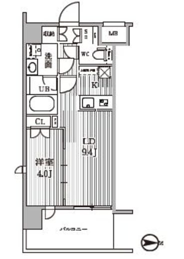 シーズンフラッツ木場 801 間取り図