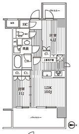 シーズンフラッツ木場 305 間取り図