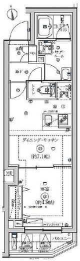 SQUARE CITY NAKAMAGOME (スクエアシティ中馬込) 4階 間取り図