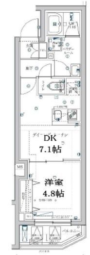 SQUARE CITY NAKAMAGOME (スクエアシティ中馬込) 208 間取り図