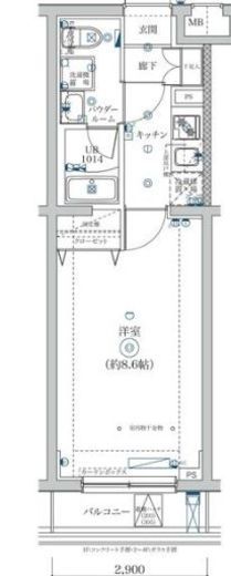 SQUARE CITY NAKAMAGOME (スクエアシティ中馬込) 103 間取り図