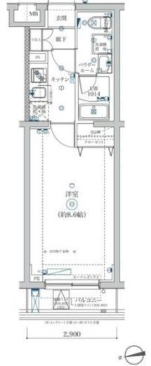 SQUARE CITY NAKAMAGOME (スクエアシティ中馬込) 404 間取り図