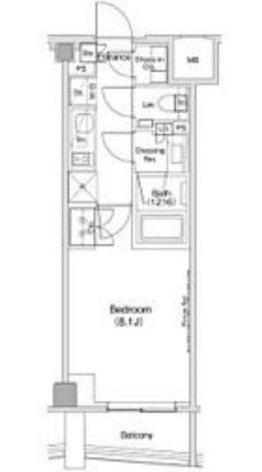 ザ・パークハビオ渋谷クロス 807 間取り図