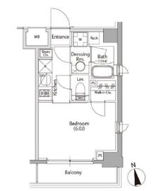 イプセ武蔵小杉 404 間取り図