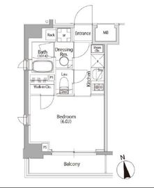 イプセ武蔵小杉 401 間取り図