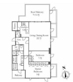 THE CONOE西麻布 4階 間取り図