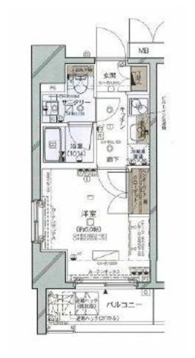 コンシェリア麻布十番 2階 間取り図