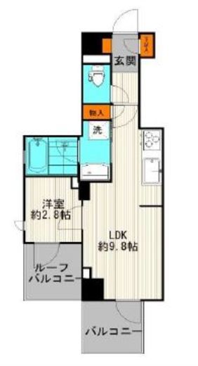 オープンレジデンシア谷中ヒルズ 4階 間取り図