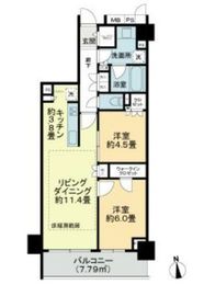 パークホームズ新小岩三丁目 2階 間取り図