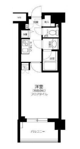 クオリア南麻布 8階 間取り図
