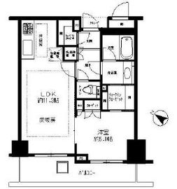 グローリオ白金高輪 8階 間取り図