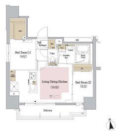 アーバネックス新御徒町 605 間取り図