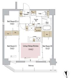 アーバネックス新御徒町 1002 間取り図