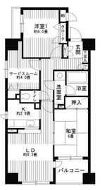 コンフィール日本橋アクアシティ 9階 間取り図