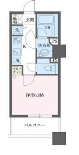 ドゥーエ横浜駅前 708 間取り図