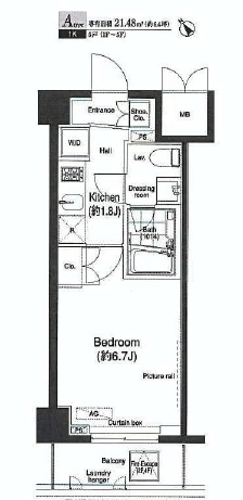 アーデン門前仲町 202 間取り図