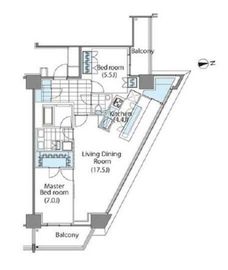 コンフォリア新宿イーストサイドタワー 1628 間取り図