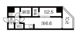 シーズンフラッツ蔵前清澄通り 202 間取り図