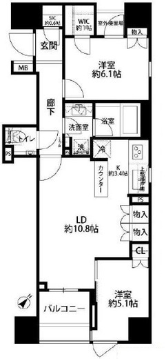 プライムスタイル東日本橋 7階 間取り図