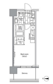 パークハビオ芝浦 203 間取り図