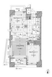 クオリア広尾 2階 間取り図