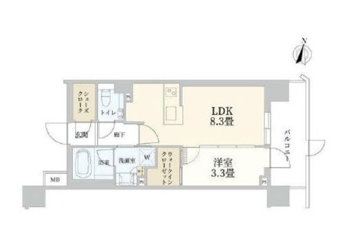 クリオラベルヴィ大崎グランクラス 6階 間取り図