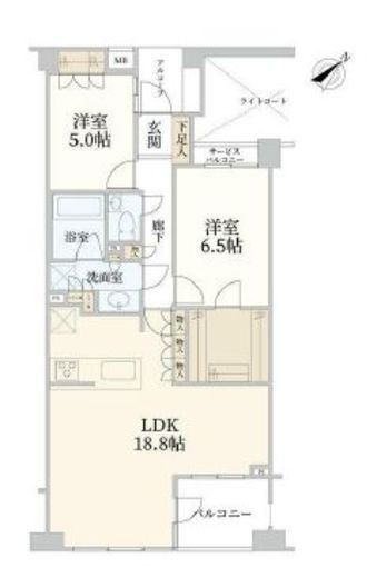 ディアナコート代沢翠景 1階 間取り図