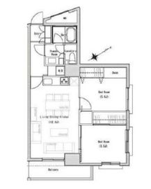 ソサエティ蔵前 605 間取り図