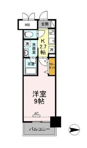 アヴァンセ武蔵小杉 101 間取り図