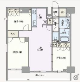 アジールコート汐浜キャナル 1402 間取り図
