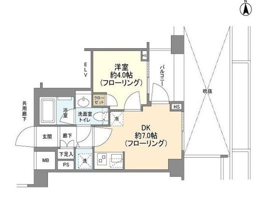 オープンレジデンシア中目黒 2階 間取り図