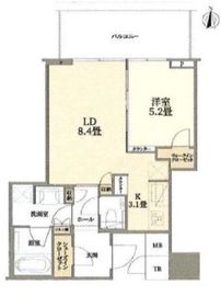 パークタワー晴海 45階 間取り図