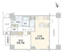 パークハウス代々木公園ラフィナート 8階 間取り図